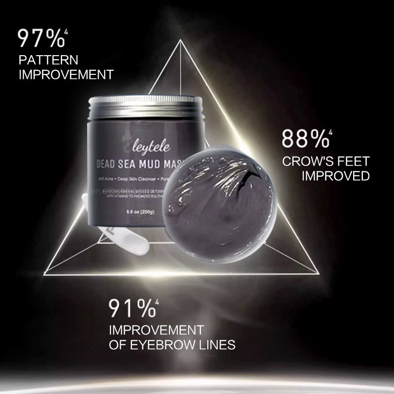NIULOO Dead Sea Mud Mask 250g | OEM/ODM Private Label Natural Mineral Detox Face Mask | Anti-Acne, Deep Cleansing & Pore Minimizing Clay Treatment - Image 3