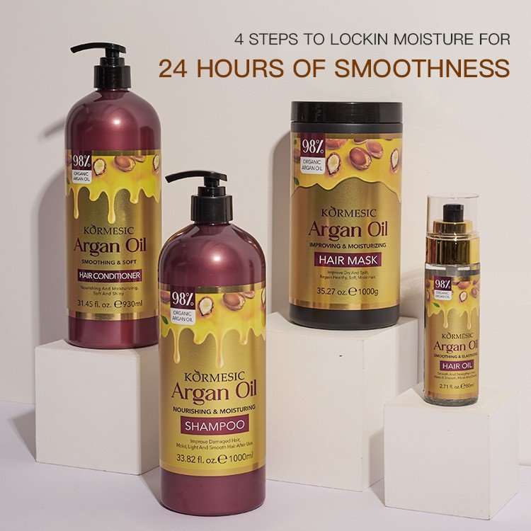 KORMESIC Argan Oil Conditioner, Shampoo, Conditioner, Hair Mask, 4-Piece Set - Manufacturer Wholesale OEM Private Label - Image 4