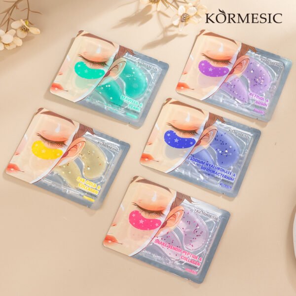 KORMESIC Collagen Firming Essence Eye Mask 24K Gold & Collagen Retinol & Bosin Snake Venom Peptide & Collagen Sodium Hyaluronate & Bifid Yeast Seaweed & Pearl Manufacturer Wholesale OEM Private Label - Image 5