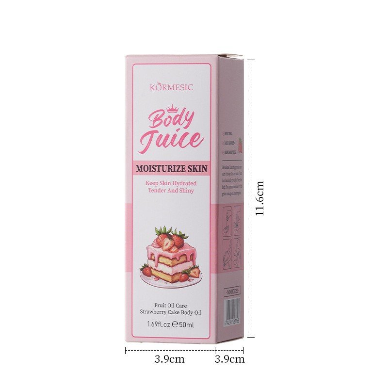 KORMESIC Coconut Rose Cocoa Strawberry Cake Body Oil Manufacturer Wholesale OEM Private Label - Image 10