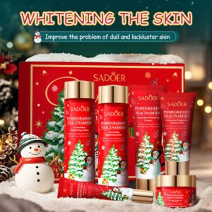 SADOER Avocado Vitamin E Moisturizing Pomegranate Niacinamide Six-Piece Christmas Gift Set